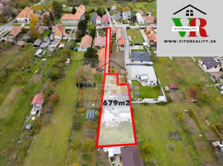rodinný dom v tichej uličke časť Nitry Janíkovce. Pozemok má rozlohu 679m2