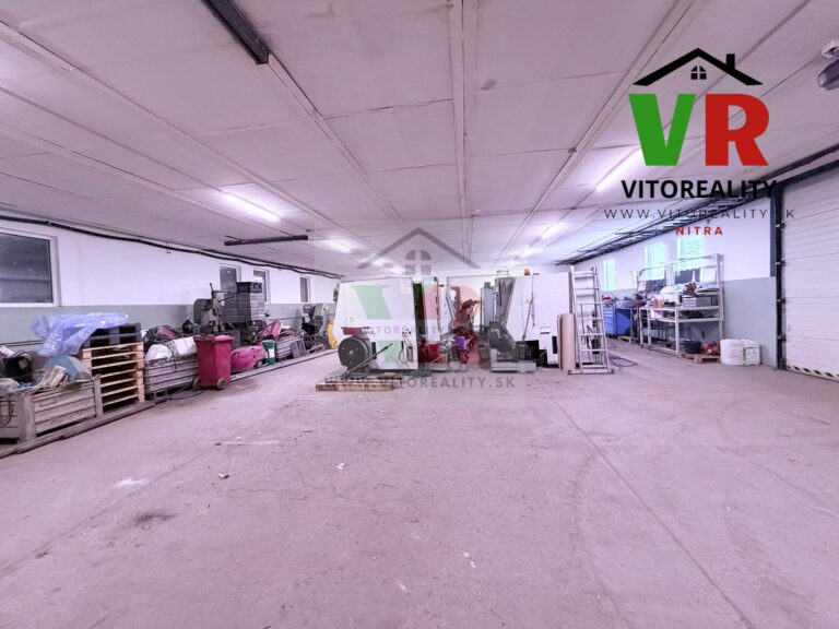 Skladové a výrobné priestory s rozlohou 200m2 v Lehote 7km od Nitry