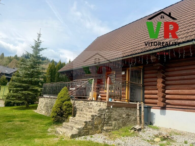 Predaj domu – drevenica / zrub v atraktívnej lokalite Oščadnica, vhodný na celoročné bývanie aj investíciu